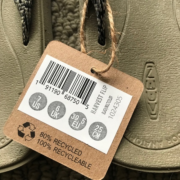 Women's KEEN Footwear Harvest Flip Flop Sandal Size 7 In Black/Gray/Multicolor - Picture 6 of 11